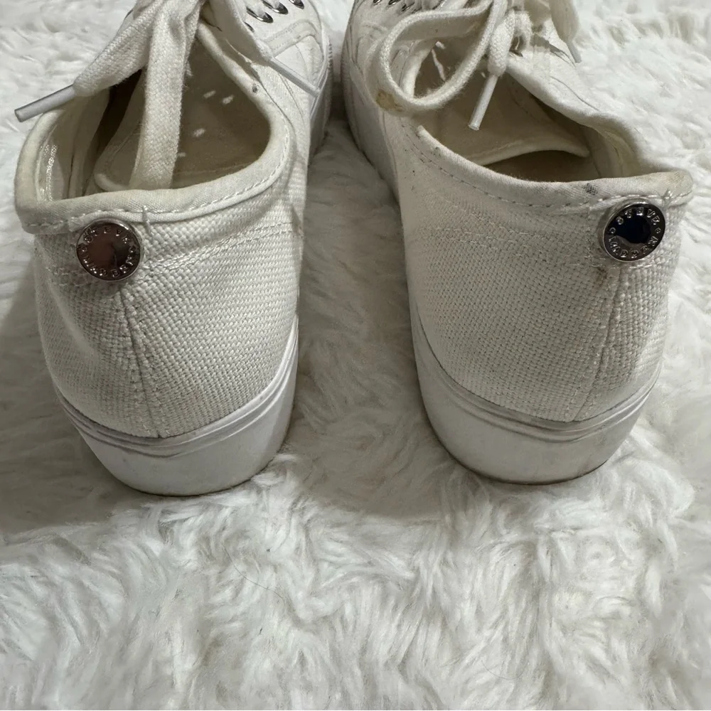 Steve Madden Emmi White Platform Tennis Shoes Size 6